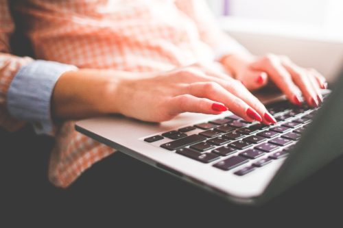 woman working in tech