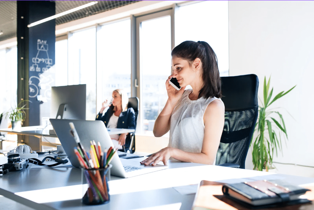 woman working in technology