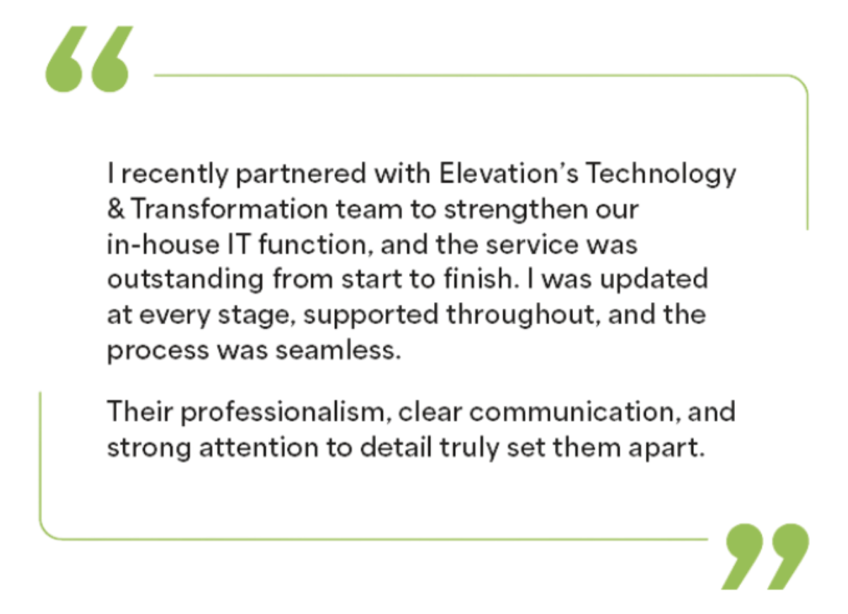 Elevation Recruitment Group review