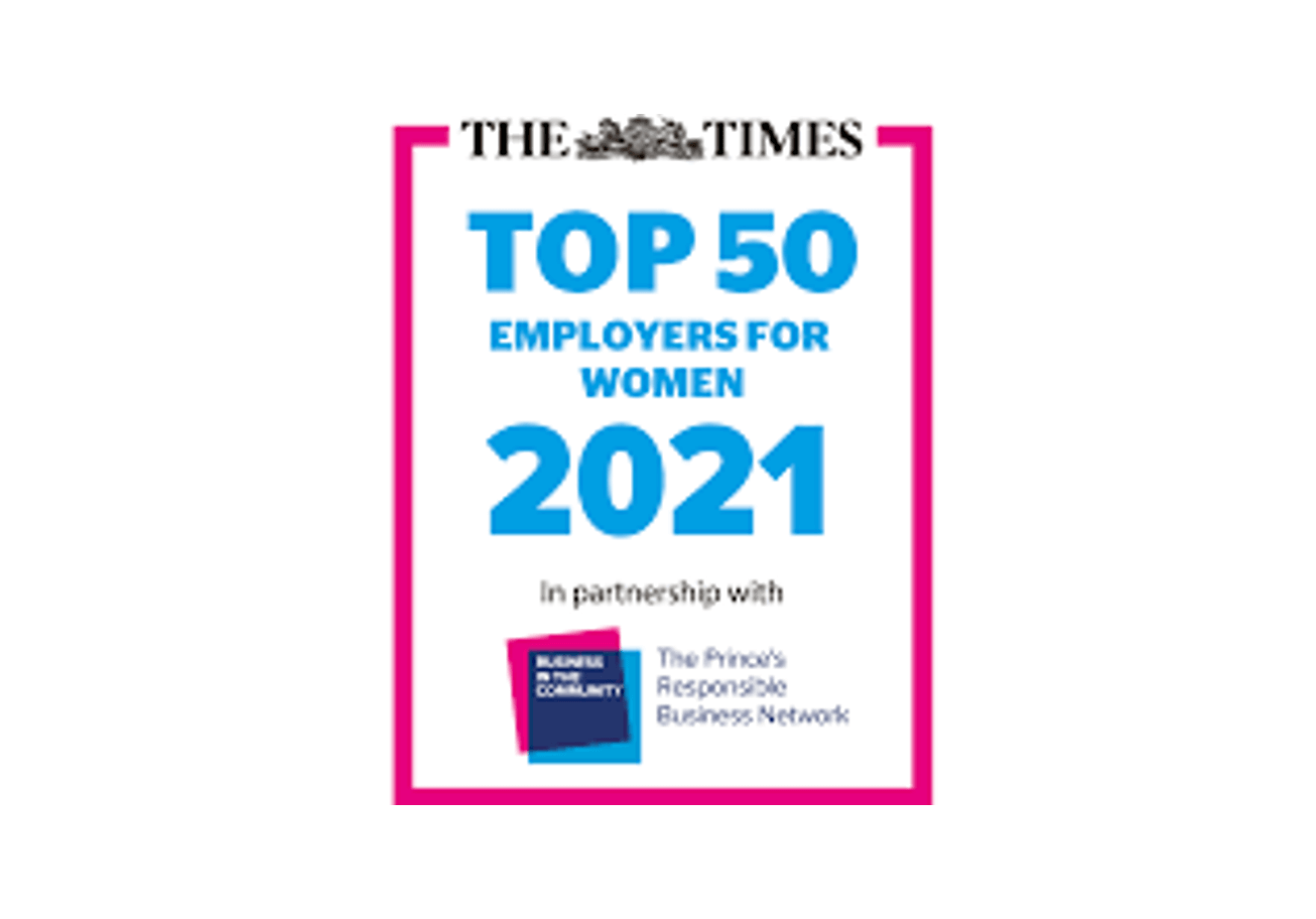 The Times - Top 50 emplyers for women 2021